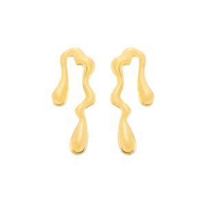 Brinco Dourado Orgânico de Gota